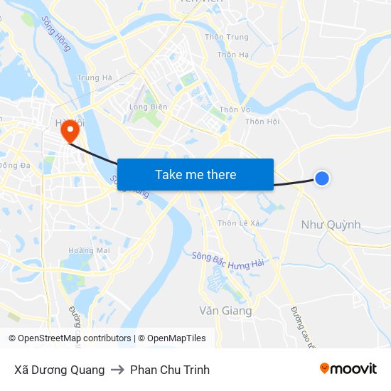 Xã Dương Quang to Phan Chu Trinh map