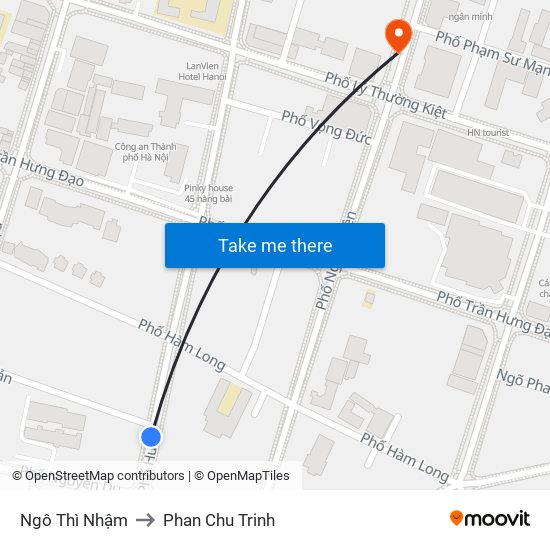 Ngô Thì Nhậm to Phan Chu Trinh map