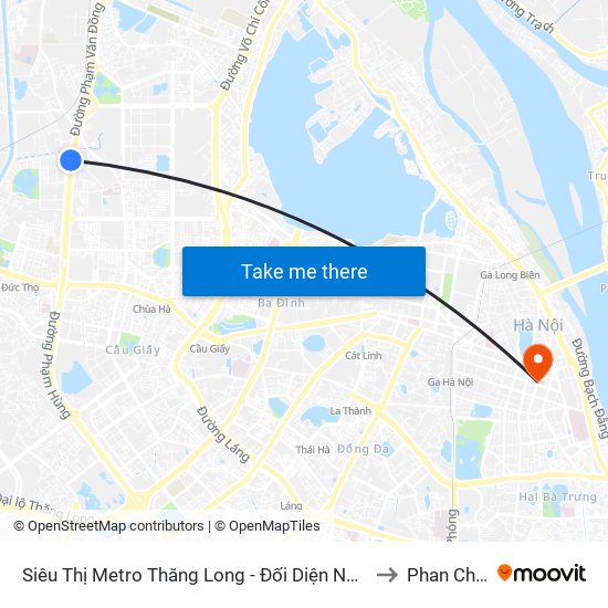 Siêu Thị Metro Thăng Long - Đối Diện Ngõ 599 Phạm Văn Đồng to Phan Chu Trinh map