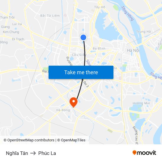 Nghĩa Tân to Phúc La map