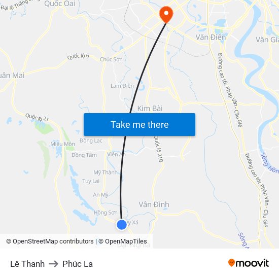 Lê Thanh to Phúc La map