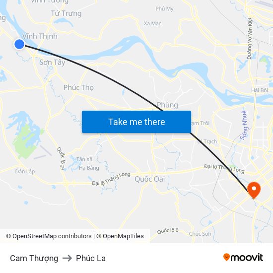 Cam Thượng to Phúc La map