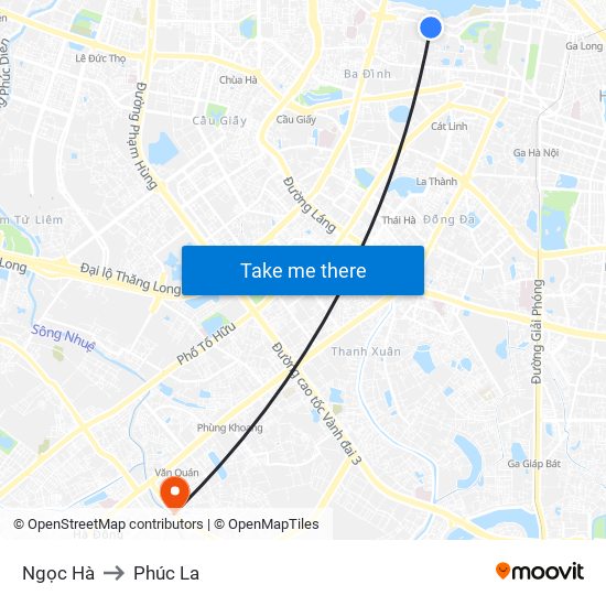 Ngọc Hà to Phúc La map