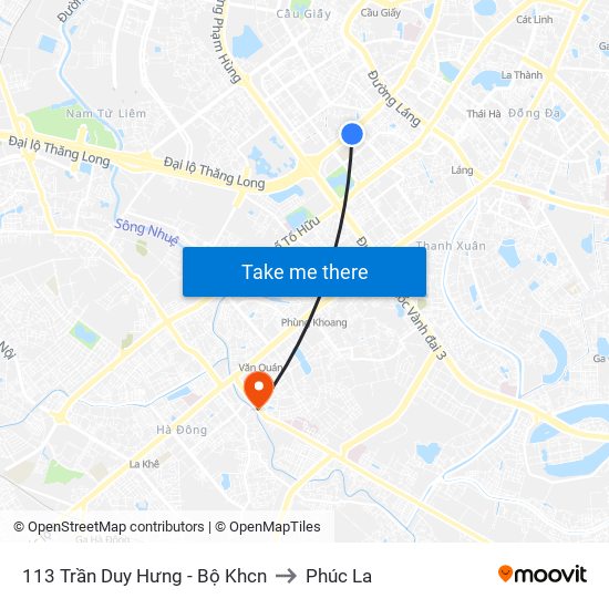 113 Trần Duy Hưng - Bộ Khcn to Phúc La map
