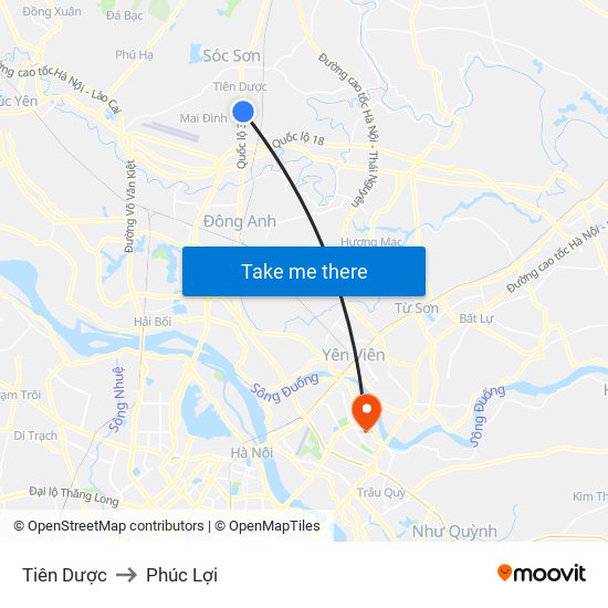 Tiên Dược to Phúc Lợi map
