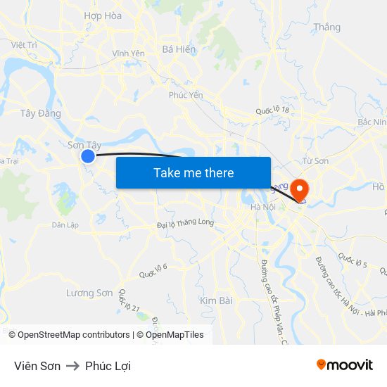 Viên Sơn to Phúc Lợi map