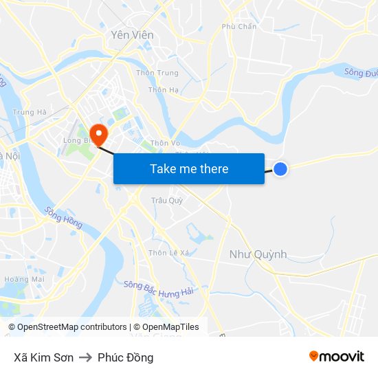 Xã Kim Sơn to Phúc Đồng map