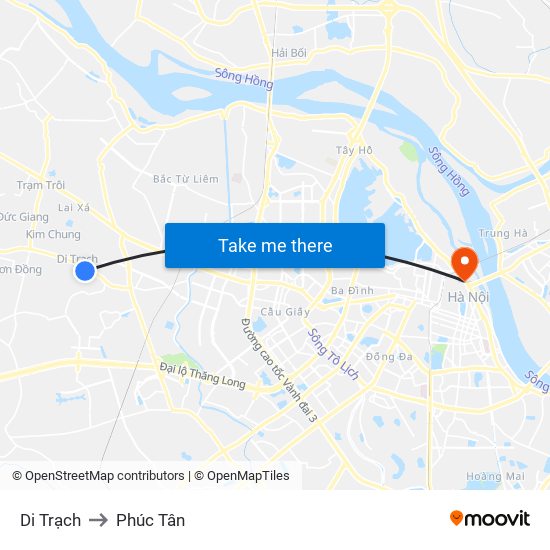 Di Trạch to Phúc Tân map