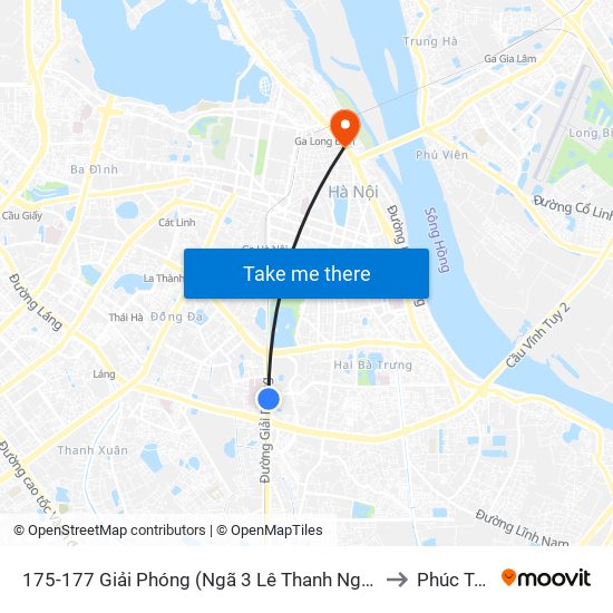 175-177 Giải Phóng (Ngã 3 Lê Thanh Nghị) to Phúc Tân map