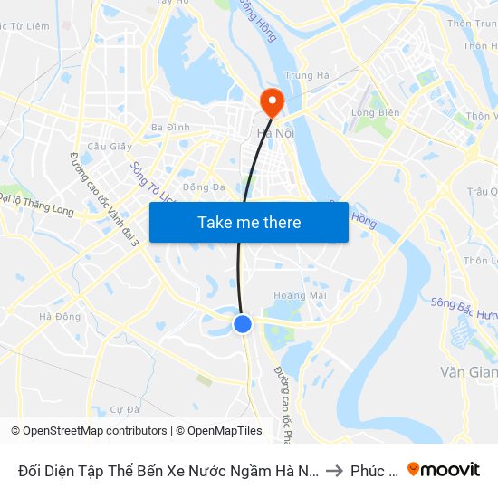 Đối Diện Tập Thể Bến Xe Nước Ngầm Hà Nội - Ngọc Hồi to Phúc Tân map