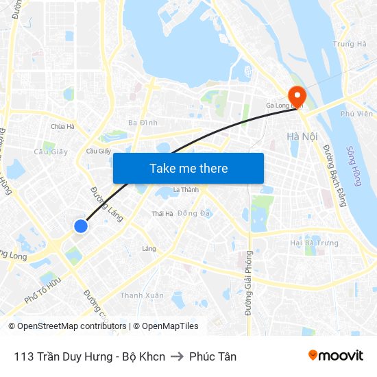 113 Trần Duy Hưng - Bộ Khcn to Phúc Tân map