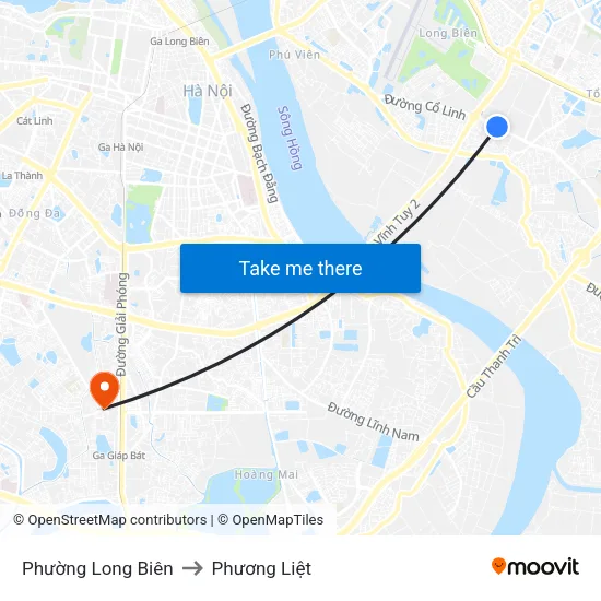 Phường Long Biên to Phương Liệt map