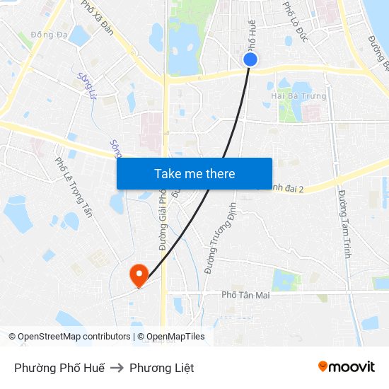 Phường Phố Huế to Phương Liệt map