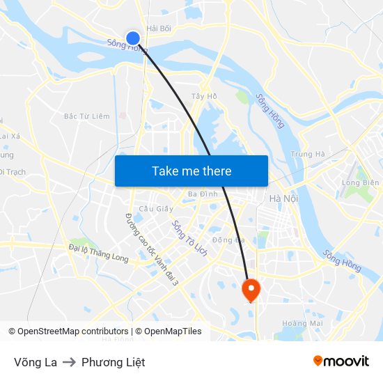 Võng La to Phương Liệt map