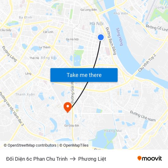 Đối Diện 6c Phan Chu Trinh to Phương Liệt map