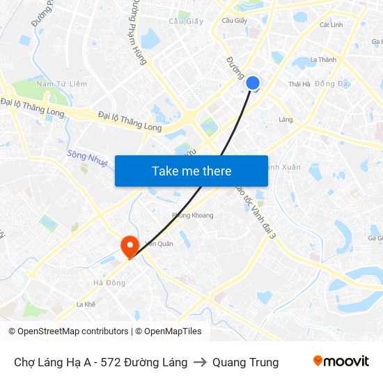 Chợ Láng Hạ A - 572 Đường Láng to Quang Trung map