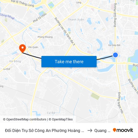 Đối Diện Trụ Sở Công An Phường Hoàng Liệt- 1277 Giải Phóng to Quang Trung map