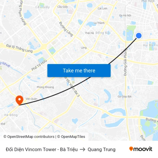 Đối Diện Vincom Tower - Bà Triệu to Quang Trung map