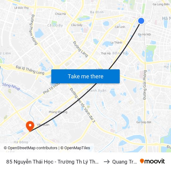 85 Nguyễn Thái Học - Trường Th Lý Thường Kiệt to Quang Trung map