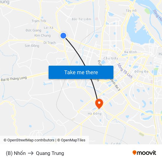 (B) Nhổn to Quang Trung map