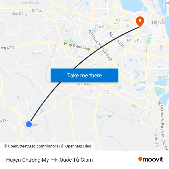 Huyện Chương Mỹ to Quốc Tử Giám map