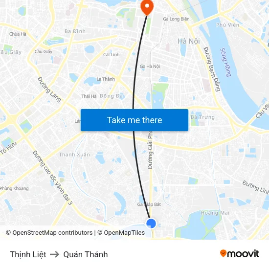 Thịnh Liệt to Quán Thánh map