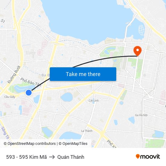 593 - 595 Kim Mã to Quán Thánh map