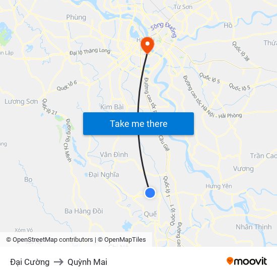 Đại Cường to Quỳnh Mai map