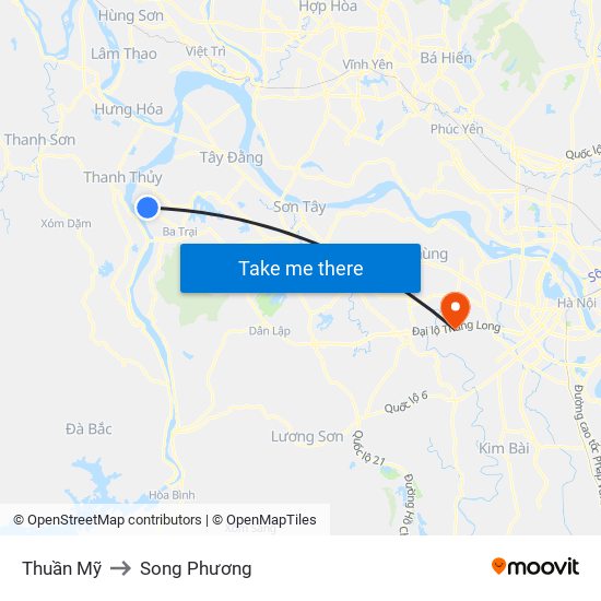 Thuần Mỹ to Song Phương map