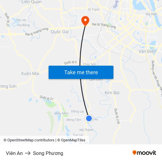 Viên An to Song Phương map