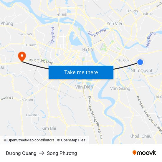 Dương Quang to Song Phương map