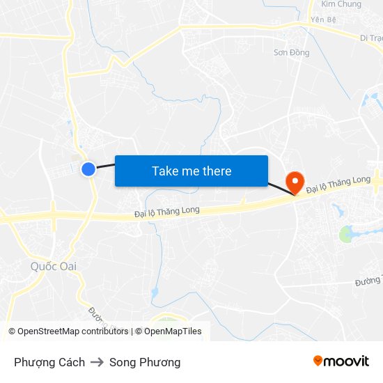 Phượng Cách to Song Phương map