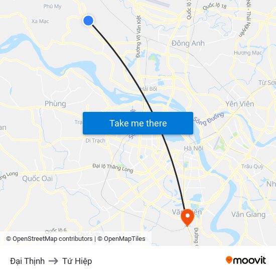 Đại Thịnh to Tứ Hiệp map