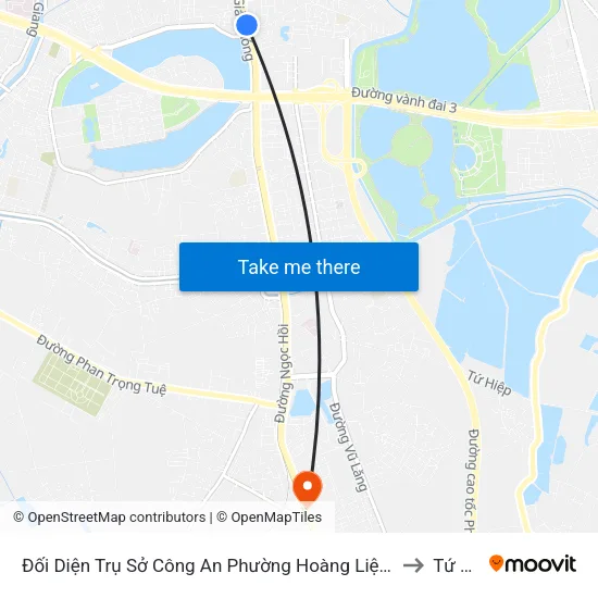 Đối Diện Trụ Sở Công An Phường Hoàng Liệt- 1277 Giải Phóng to Tứ Hiệp map