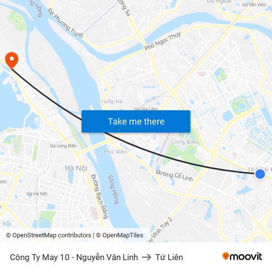 Công Ty May 10 - Nguyễn Văn Linh to Tứ Liên map