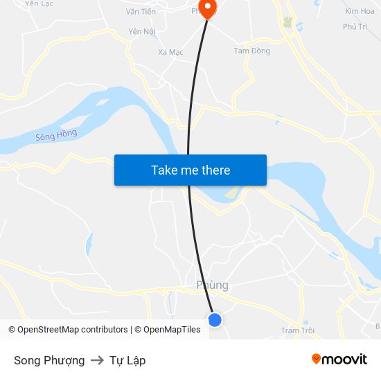 Song Phượng to Tự Lập map