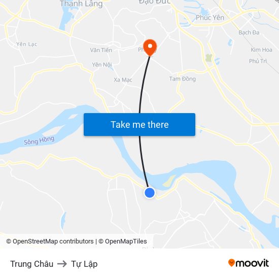 Trung Châu to Tự Lập map