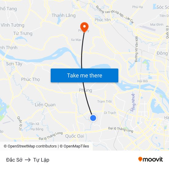 Đắc Sở to Tự Lập map