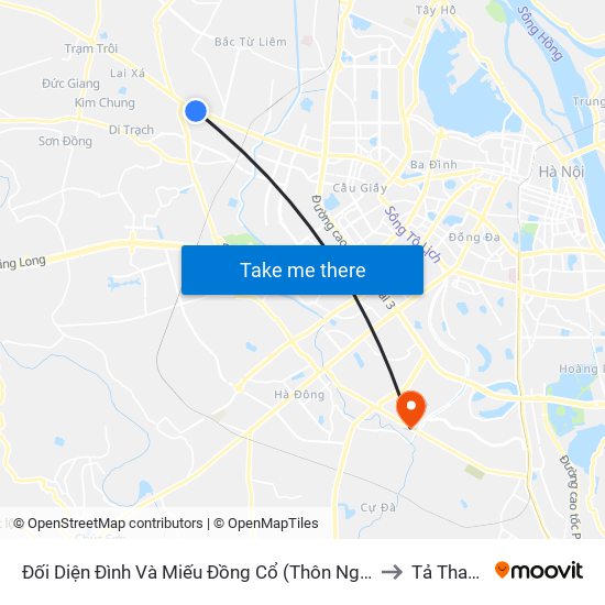 Đối Diện Đình Và Miếu Đồng Cổ (Thôn Nguyên Xá) - Đường 32 to Tả Thanh Oai map