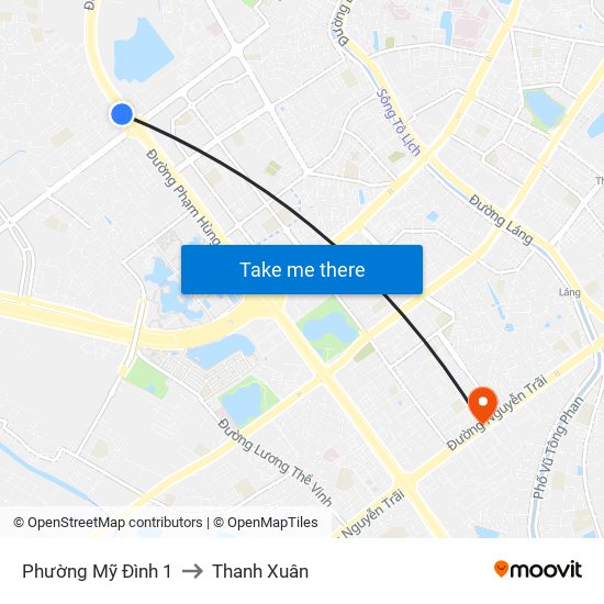 Phường Mỹ Đình 1 to Thanh Xuân map