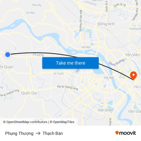 Phụng Thượng to Thạch Bàn map