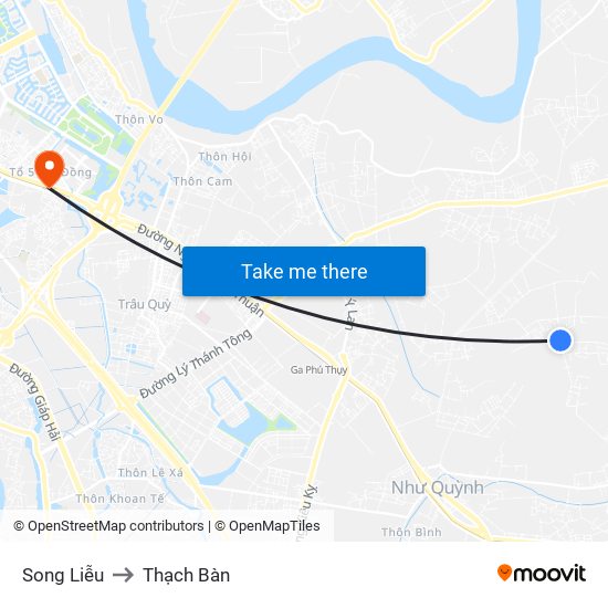 Song Liễu to Thạch Bàn map