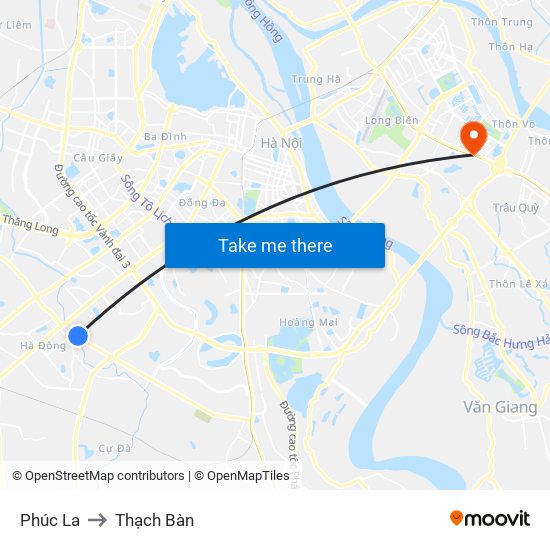 Phúc La to Thạch Bàn map