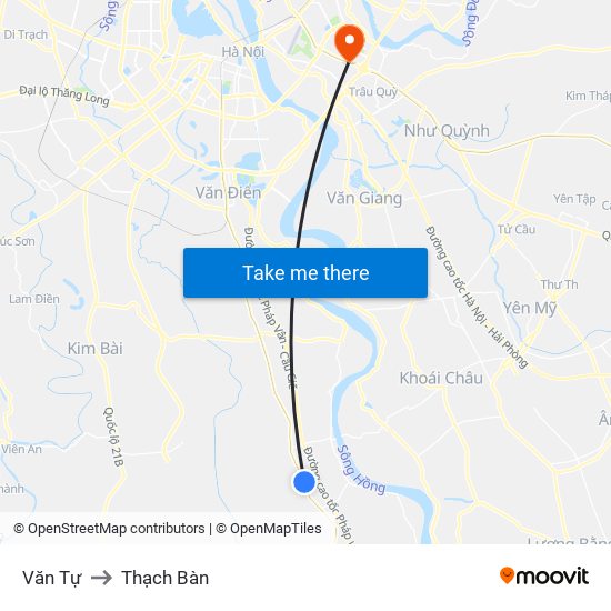 Văn Tự to Thạch Bàn map