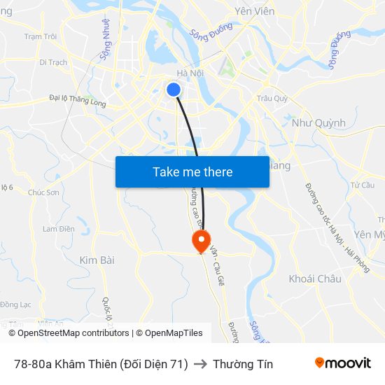 78-80a Khâm Thiên (Đối Diện 71) to Thường Tín map