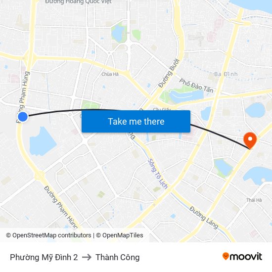 Phường Mỹ Đình 2 to Thành Công map