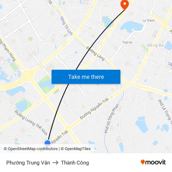 Phường Trung Văn to Thành Công map