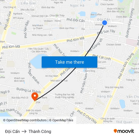 Đội Cấn to Thành Công map