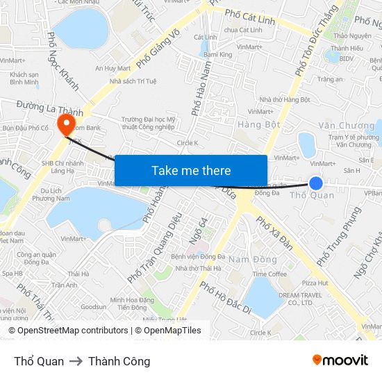 Thổ Quan to Thành Công map