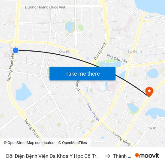 Đối Diện Bệnh Viện Đa Khoa Y Học Cổ Truyền - Phạm Hùng to Thành Công map